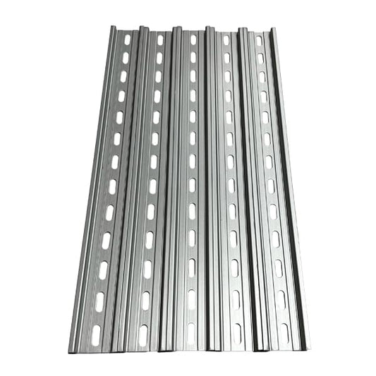International Connector T&G 5 Pieces DIN Rail Slotted Zinc-Plated Steel RoHS 35mm Wide 7.5mm High (13") - size: 13"