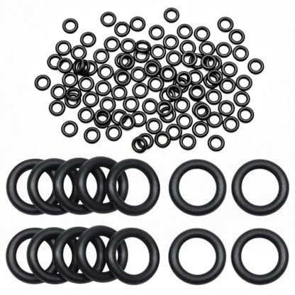 Black 100Pcs O-Rings, Nitrile Rubber O-Rings 1/4"(6.2mm) ID - size: 1/4" ID, 3/8" OD