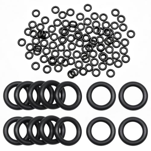Black 100Pcs O-Rings, Nitrile Rubber O-Rings 1/4"(6.2mm) ID - size: 1/4" ID, 3/8" OD