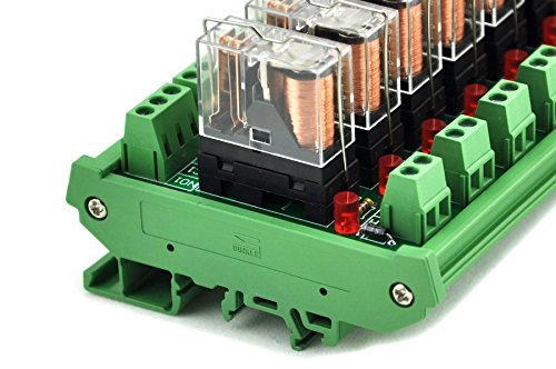 Electronics-Salon DIN Rail Mount AC/DC 24V Control 8 SPDT 16Amp Pluggable Power Relay Module, G2R-1-E - style: 8 Channel 24V