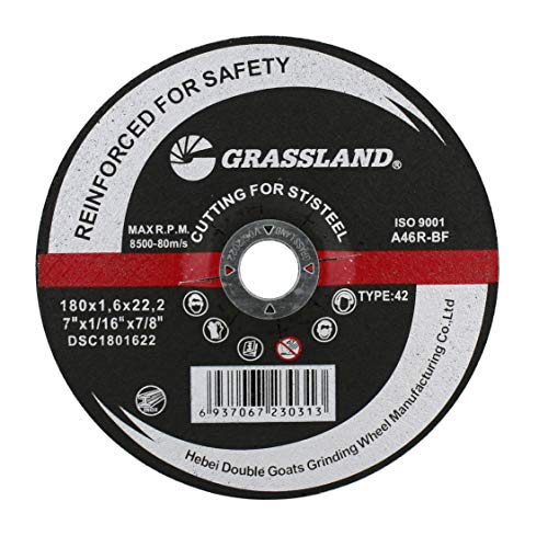 HARRI ABRASIVES Thin Cutting Disc, Stainless Steel Freehand Cut-Off Wheel - Depressed Center - 7" x 1/16" x 7/8" - T42 (Pack of 10) - style: Depressed Center - T42