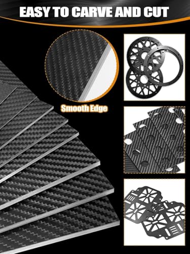 Carbon Fiber Sheet, 100×250 MM 0.5mm 1.0mm 1.5mm 2mm 3.0mm 4.0mm, 3K Full Carbon Fiber Board 100% Twill Weave Glossy Surface Carbon Fiber Plate - size: 100×250×1MM, style: Twill Weave Glossy Surface