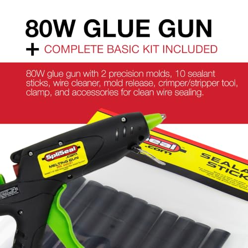 Basic Wiring Sealing Kit with 80W Glue Gun & Connector Molds
