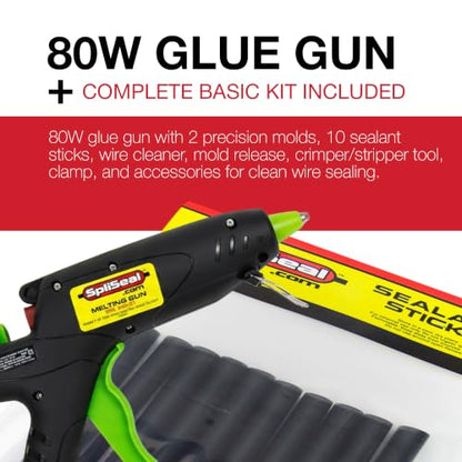 Basic Wiring Sealing Kit with 80W Glue Gun & Connector Molds