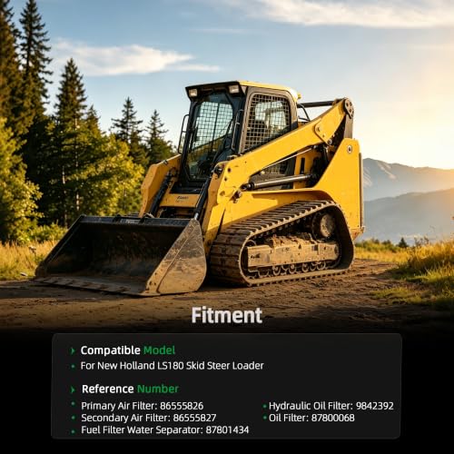 Maintenance Filter Kit fit for New Holland LS180 Skid Steer Loader