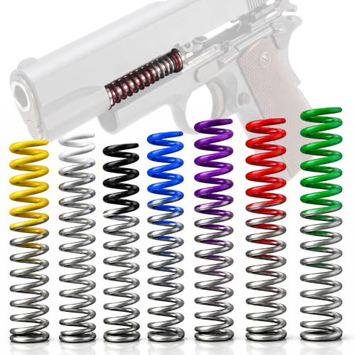 7-Piece Precision Compression Spring Tuning Kit – 7–18 lb Color-Coded Set - Chrome-Plated Steel - Compatible with Full-Size 1911-Pattern Platforms - Smooth Cycling & Balanced Mechanical Performance