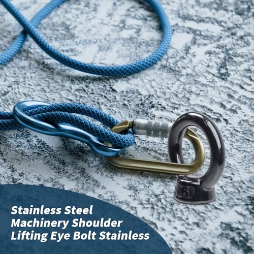 Antrader Lifting Shoulder Eye Bolts,M6 Machinery Shoulder Lifting Eye Bolt - size: M6-(With Lock Washers)