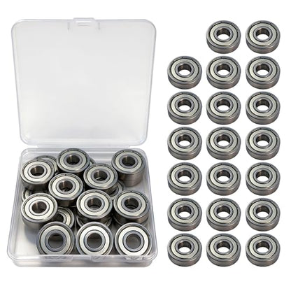 20PCS 608ZZ Deep Groove Ball Bearings Steel 8mm x 22mm x 7mm Miniature Ball Bearing Double Shielded Bearings Pre-Lubricated for 3D Printers Skateboards - size: 608ZZ