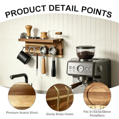 Espresso Accessories Wall Mounted Organizer Station