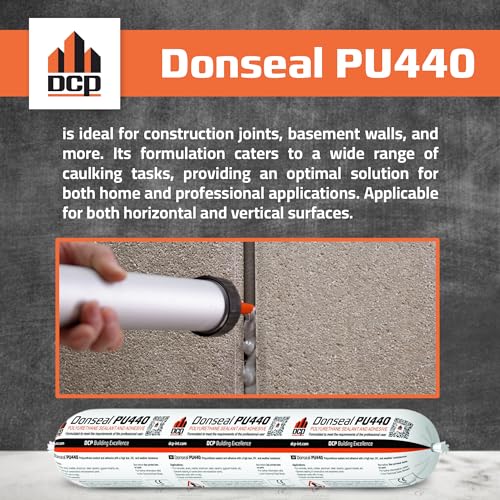 DCP Donseal PU440 Polyurethane Sealant for Concrete, Sidewalk 2 Pack – Expansion Joint Filler, Non-Sag Caulk for Foundation, Walls, Sausage, 20.2 fl oz – Grey, Pack of 2 - color: Gray