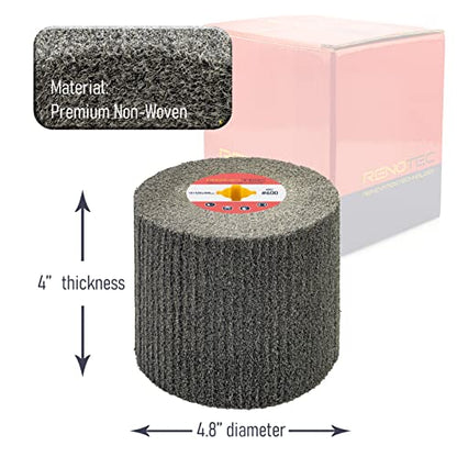 120x100mm Non-Woven Abrasive Flap Wire Drawing Polishing Burnishing Wheel for The Surface Treatment of Metal Products (600 GRIT) - style: Grit600