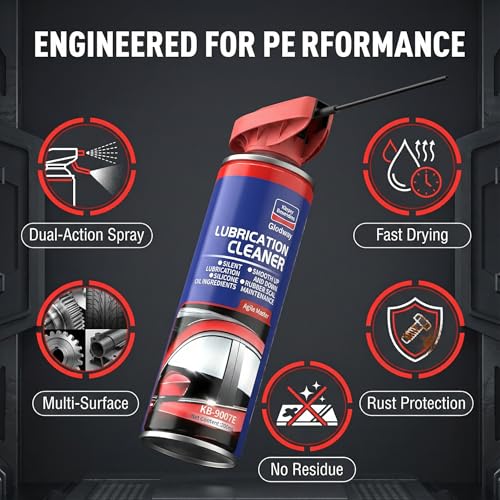 Glodway Garage Door Lubricant Spray,High Performance Fast Drying Grease for Metal Parts,Sliding Door Tracks,Locks,Hinges,Chains,No Sticky Residue,Long Lasting Protection,7 OZ，3 Pack - size: 3 Pack