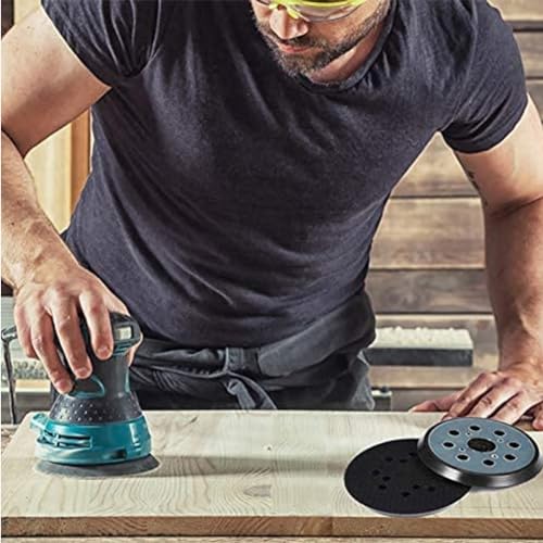 2pcs 5 Inch 8 Holes Orbital Sander Replacement Pad Compatible with DeWalt, Hook and Loop Replacement Backing Sanding Pad for Most Grinders with 4 Screws Holes