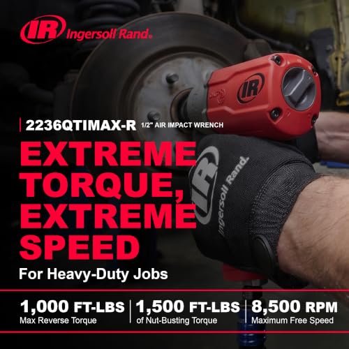 Ingersoll Rand 2236QTIMAX-R 1/2" Drive Air Impact Wrench - size: Standard Anvil (Single Unit), style: 2236 DXS2, Standard Anvil, Red