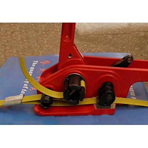 Poly Strapping Tensioner & Cutter Manual Banding Strapping Tools for Polyester Polyproplyn 1/2" - 3/4" Strap Red