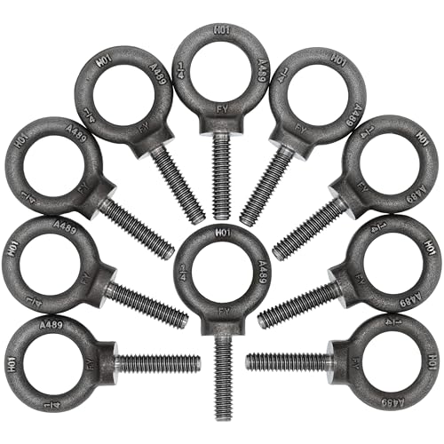 10 Pcs Lifting Shoulder Eye Bolts 1/4"-20 X 1 - color: Self Colored, size: 1/4"-20 X 1"
