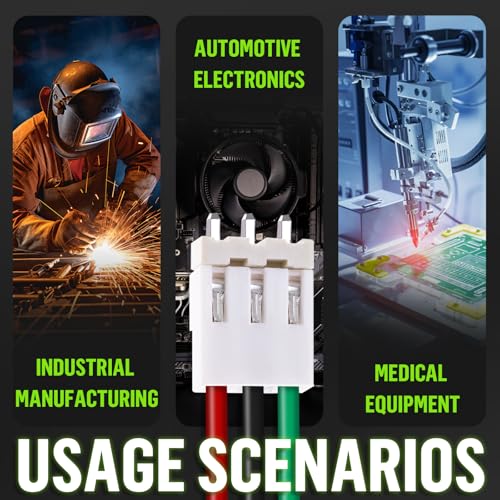 15 Sets/60 Pcs JST VH 3.96mm 3 Pin 22AWG Silicone Connector Kit - size: 3-Pin, style: JST-VH