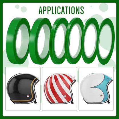 Nezyo 6 Pcs Vinyl Pinstripe Tape Auto,Green,1/16, 1/8,1/5,1/4,1/2, 3/4 Inch - color: Green, size: 1/16, 1/8,1/5,1/4,1/2, 3/4 Inch