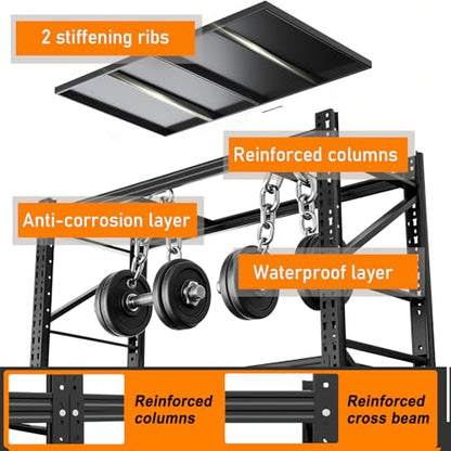 Garage Storage Shelves,73" H*48" W*22.4" D Heavy Duty - size: Super Heavy Duty 73"H*48"W*22.4"D