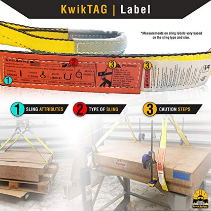 KwikSafety - Charlotte, NC - Mighty Sumo 2”x 4’ Poly Web Sling Lifting Strap Construction ASME OSHA / 6400lbs Vertical 5100lbs Choker 12800lbs Basket/Rigging Moving Towing Hoisting Gear - size: 2"x4' | 6400 lbs
