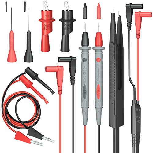 HANDSKIT Electrical Multimeter Test Leads Set with Alligator Clips