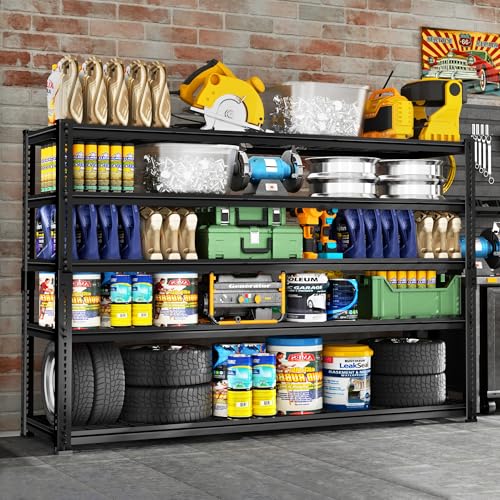 ROOMTEC Garage Shelving, 3300 LBS Capacity Storage Shelves Heavy Duty, 5 Tier Adjustable Metal Organizer Wire Rack, 60"W x 24"D x 78"H Utility Shelf Unit for Kitchen Pantry (1, 60" W x 24" Dx 78" H) - size: 5 Tier 60"W x 24"D x 78"H