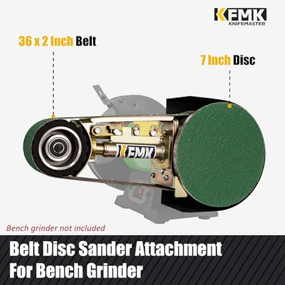 2“x 36" Belt Sander Attachment for Bench Grinder, 2x36-inch Belt and 7-inch Disc, 5/8-inch Arbor for 8" inch bench grinder, BD3627B Updated Model - size: 2"x36"