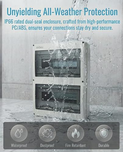 24 Way HT Circuit Breaker Box, Distribution Protection Box - size: 24Way-270x360x110MM+H54 Copper Busbar