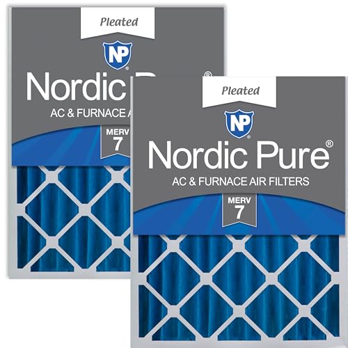 Nordic Pure 20x25x4 Pleated MERV 7 Air Filters 2 Pack - style: MERV 7