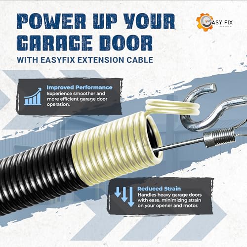 100 lb Tan Garage Door Extension Springs, Heavy-Duty Double-Looped 2-Pack for 7 ft Sectional Doors, ASTM 229 Steel, 30,000 Cycles - size: 100-Tan