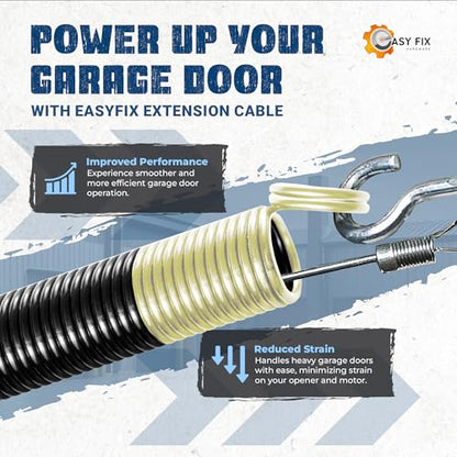 100 lb Tan Garage Door Extension Springs, Heavy-Duty Double-Looped 2-Pack for 7 ft Sectional Doors, ASTM 229 Steel, 30,000 Cycles - size: 100-Tan