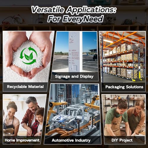 HDPE Sheet 1/2" Thick - 24"x36" HDPE Plastic Sheet, White Plastic Sheet for Crafts, DIY Projects, and Industrial Use - size: 24" x 36"