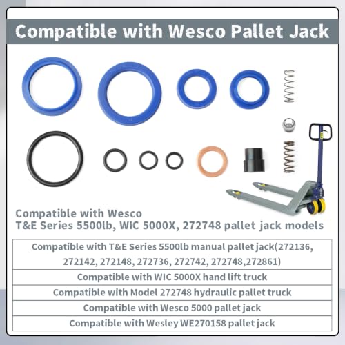 270158 13Pcs Hydraulic Seal Kit Replacement for Wesco Pallet Jack