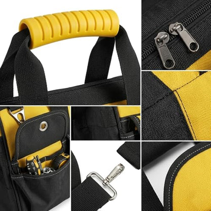 Tool Bag Heavy Duty Organizer for Men, 17 inch - color: Yellow
