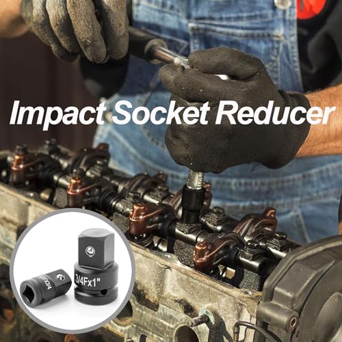 1/2" Drive (Female) x 3/4" (Male) Impact Socket Adapter, CR-MO Steel, Compatible with Air Impact Wrenches, Breaker Bars, Ratchets - size: 1/2"(F) x 3/4"(M)