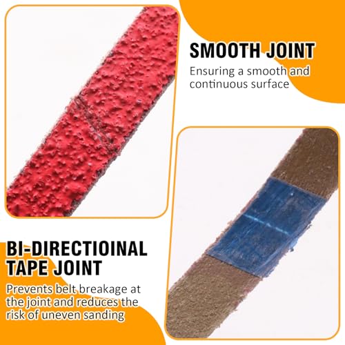1/2 x 18 Inch Sanding Belts Ceramic, 60 Grit, for Air Belt Sander, 20 Pack - color: 60 Grit (20 pack)