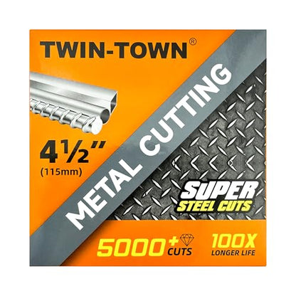 TWIN-TOWN 4 1/2" Diamond Cutting Wheel Metal Cut Off Wheel with 7/8" Arbor - style: 4 1/2 x 7/8"