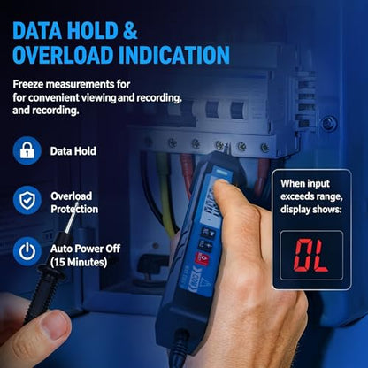 allsun EM3218A True RMS Pen Multimeter, NCV Electrical Tester