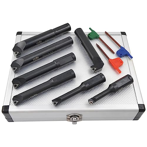 HHIP 1001-0718 7 Piece 18mm Round Shank Indexable Boring Bar Set - size: 18mm Round Shank, style: 7 Piece Set