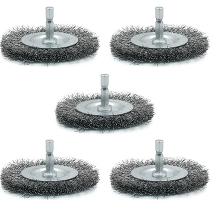 5-Pack 3-Inch Wire Wheel Brush Set for Drill - style: 3-inch Wheel Brush - 5 Piece
