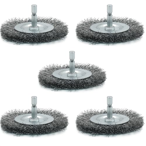 5-Pack 3-Inch Wire Wheel Brush Set for Drill - style: 3-inch Wheel Brush - 5 Piece