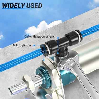 TAILONZ 6mm OD x 1/4" MNPT Push to Connect Branch Tee Fitting 10Pcs - size: 6mmOD x 1/4"MNPT