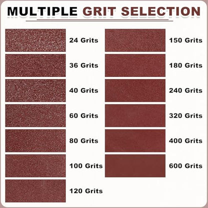 HARFINGTON 1-1/8 x 21 Inch Sanding Belts, 10 Pcs 150 Grits Aluminum Oxide - size: 1-1/8x21 inch(150 grit)