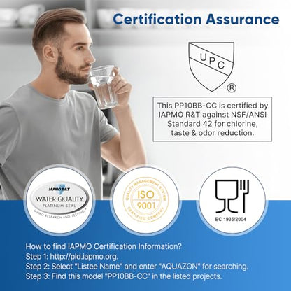 PUREPLUS 5 Micron 10"x4.5" Whole House Sediment & Carbon Water Filter,3PACK - size: 3 Count (Pack of 1), style: Sediment & Carbon Block