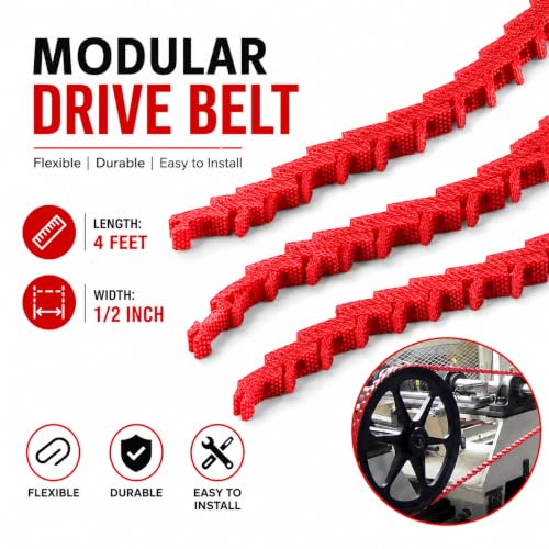 Ketofa 1/2 Inch 4 FT Power Twist V-Belt, Adjustable A-Type, 1 Pack
