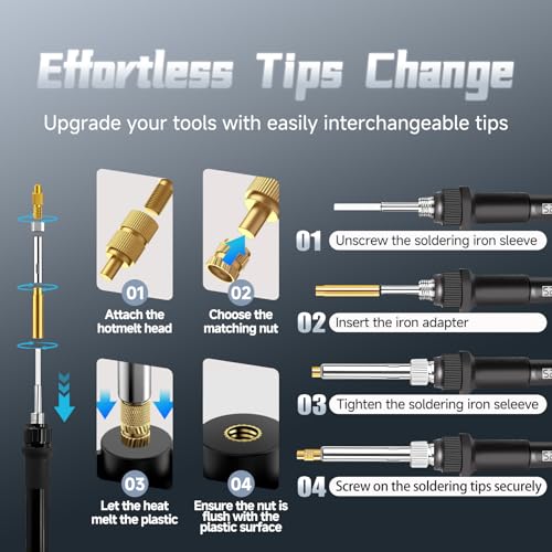 Heat Set Insert Tool Kit 415Pcs Nuts for Inserts 3D Printing and Plastic