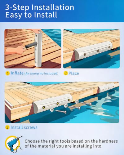 OCEANBROAD Dock Fender Bumpers, 17" Horztial Dock Bumpers for Edge Side - color: White, style: 2 Pack