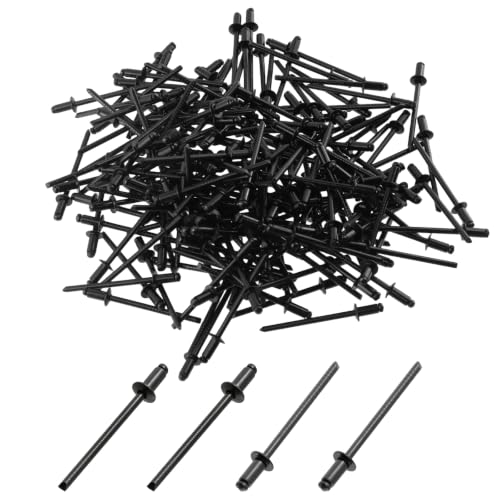 Antrader 1/8" x 1/4" Stainless Steel Blind Pop Rivets,Black,200Pcs - color: All Black, size: 3.2mm x 6.4mm