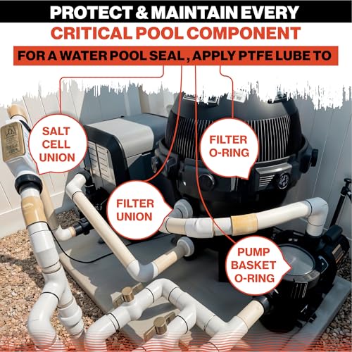 Swimables PTFE Lube 5oz - PFAS-Free Food-Grade Ceramic PTFE Grease for Pool Equipment, Plumbing Fixtures, RV Toilets, Marine Systems & Machinery - Waterproof Long-Lasting Multipurpose Grease - 2 Pack - size: 2 Pack