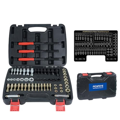 61Pcs Thread Restorer Tool, Heat-Treated Carbon Steel - size: 61 Pcs